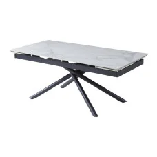 Ceramic table TML-819 white cloud black